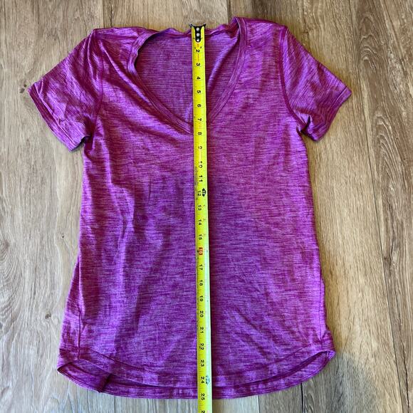 LULULEMON Women's What The Sport Tee In Heathered Regal Plum - Picture 8 of 10